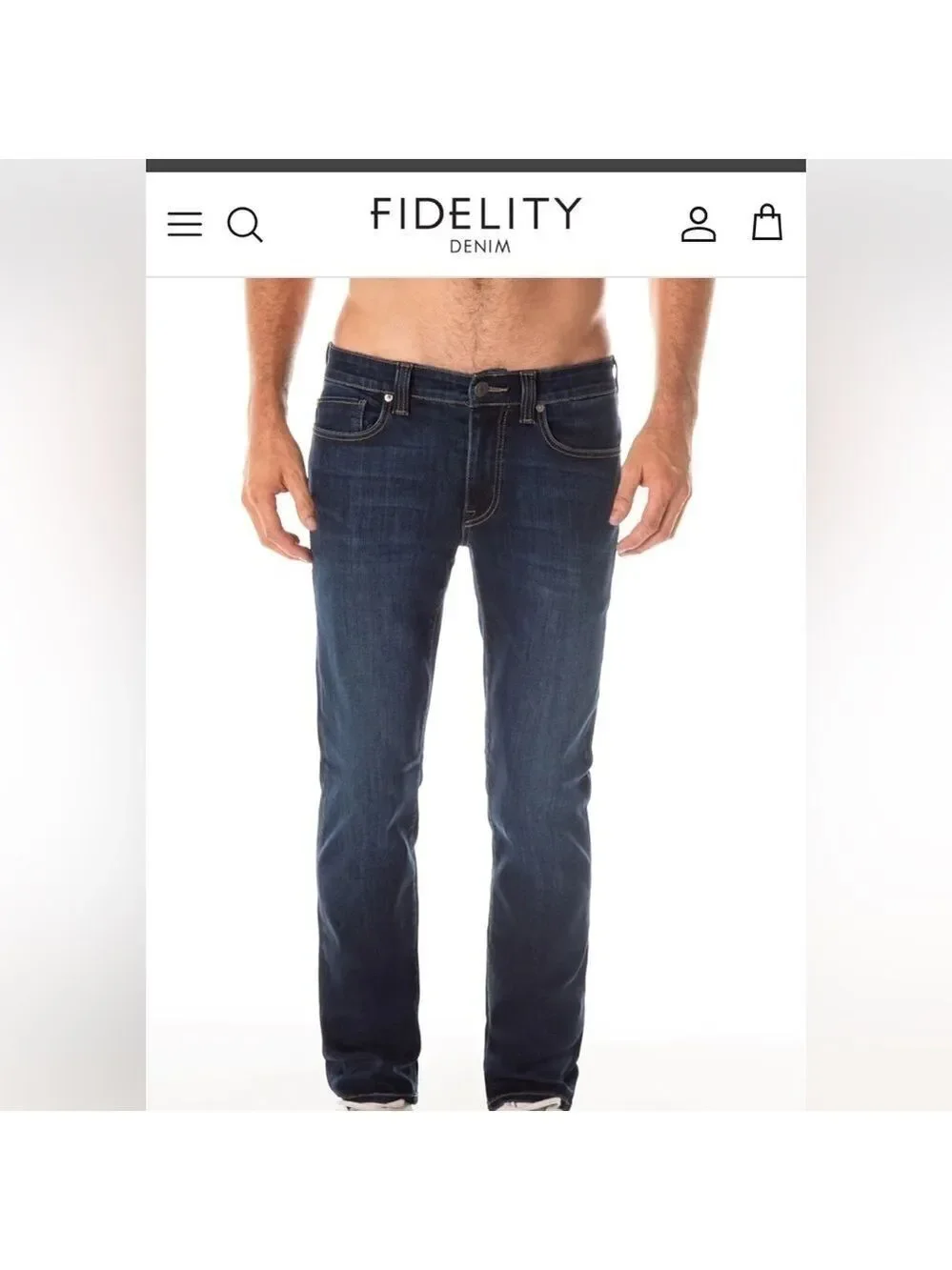 FIDELITY Western Dark Wash Denim Jeans 31x34 Slim/Straight Handcrafted in LA